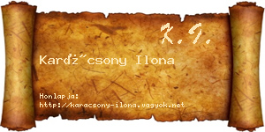 Karácsony Ilona névjegykártya